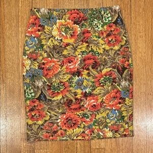 Talbots Floral Patterned Skirt Size 4P